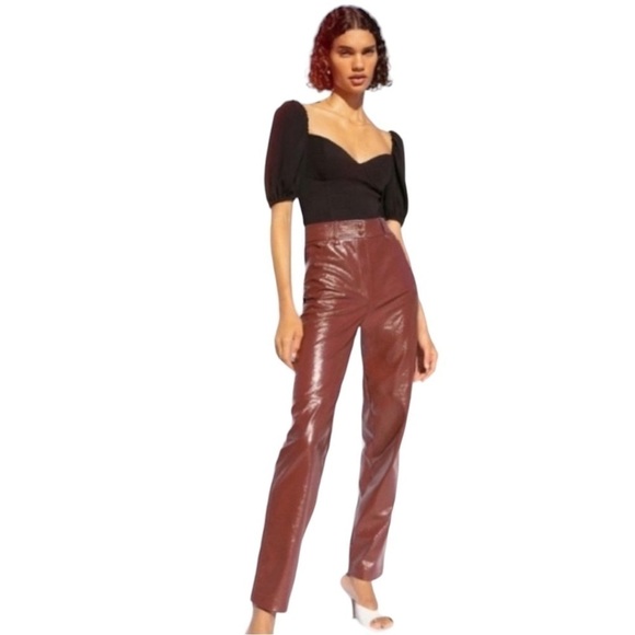 WILFRED ARITZIA FUNK VEGAN LEATHER PANTS - Picture 2 of 9